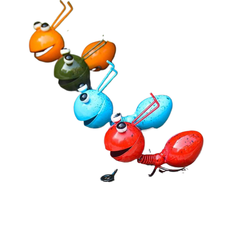 Hot Metal Ant Wall Decoration Cute Cartoon Hanging Pendant Creative Craft Bedroom Garden Lawn Art Wall Accents Handcrafte 2023 acacuss