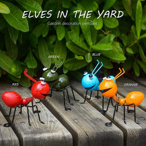 Hot Metal Ant Wall Decoration Cute Cartoon Hanging Pendant Creative Craft Bedroom Garden Lawn Art Wall Accents Handcrafte 2023 acacuss