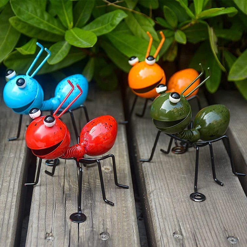 Hot Metal Ant Wall Decoration Cute Cartoon Hanging Pendant Creative Craft Bedroom Garden Lawn Art Wall Accents Handcrafte 2023 acacuss