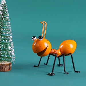 Hot Metal Ant Wall Decoration Cute Cartoon Hanging Pendant Creative Craft Bedroom Garden Lawn Art Wall Accents Handcrafte 2023 acacuss