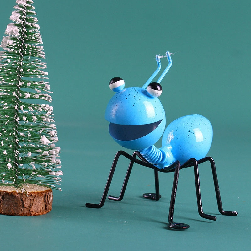 Hot Metal Ant Wall Decoration Cute Cartoon Hanging Pendant Creative Craft Bedroom Garden Lawn Art Wall Accents Handcrafte 2023 acacuss