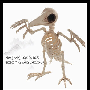 Hot Skeleton animal 100% Plastic Animal Skeleton Bones Horror Halloween Christmas Prop animal Crow Skeleton Decoration New Year acacuss