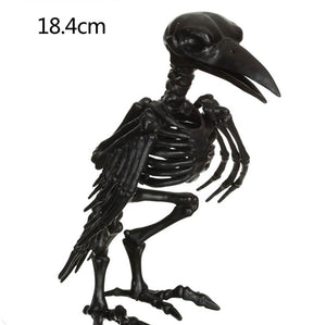 Hot Skeleton animal 100% Plastic Animal Skeleton Bones Horror Halloween Christmas Prop animal Crow Skeleton Decoration New Year acacuss