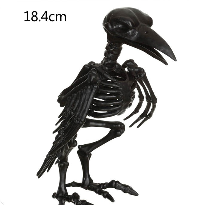 Hot Skeleton animal 100% Plastic Animal Skeleton Bones Horror Halloween Christmas Prop animal Crow Skeleton Decoration New Year acacuss