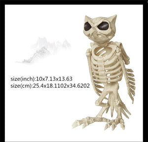 Hot Skeleton animal 100% Plastic Animal Skeleton Bones Horror Halloween Christmas Prop animal Crow Skeleton Decoration New Year acacuss