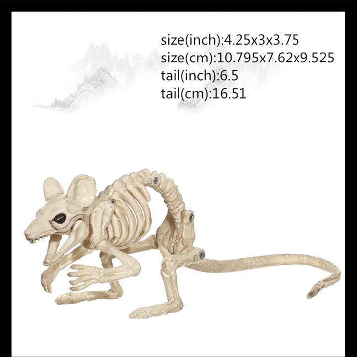 Hot Skeleton animal 100% Plastic Animal Skeleton Bones Horror Halloween Christmas Prop animal Crow Skeleton Decoration New Year acacuss