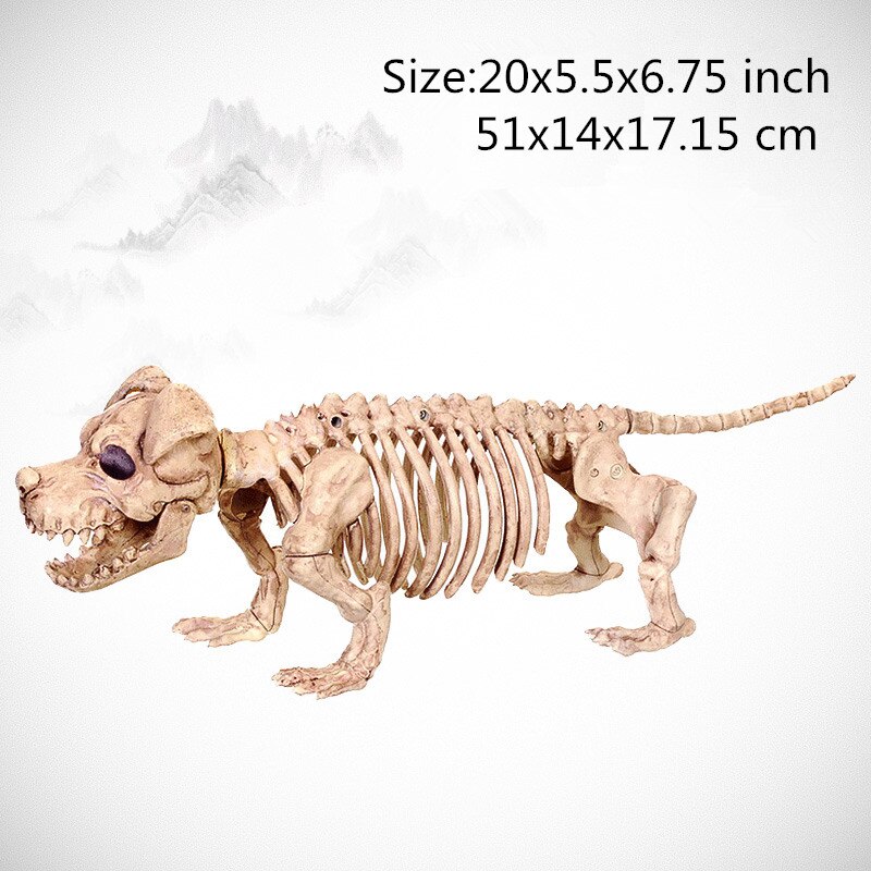 Hot Skeleton animal 100% Plastic Animal Skeleton Bones Horror Halloween Christmas Prop animal Crow Skeleton Decoration New Year acacuss