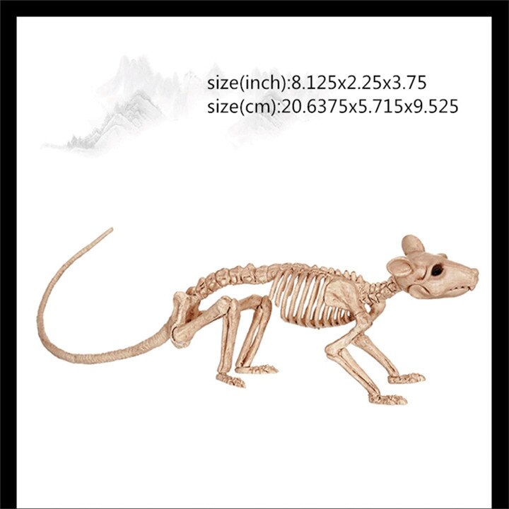 Hot Skeleton animal 100% Plastic Animal Skeleton Bones Horror Halloween Christmas Prop animal Crow Skeleton Decoration New Year acacuss