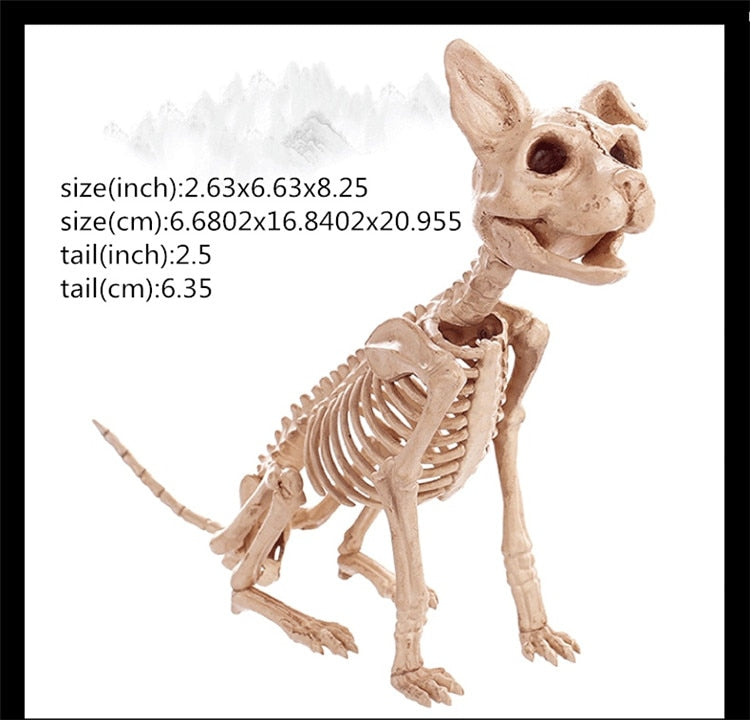 Hot Skeleton animal 100% Plastic Animal Skeleton Bones Horror Halloween Christmas Prop animal Crow Skeleton Decoration New Year acacuss