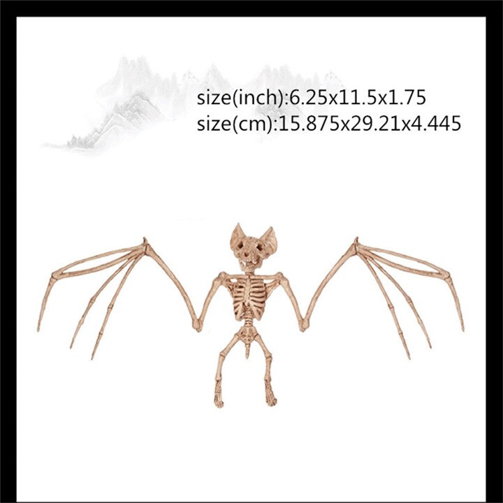 Hot Skeleton animal 100% Plastic Animal Skeleton Bones Horror Halloween Christmas Prop animal Crow Skeleton Decoration New Year acacuss