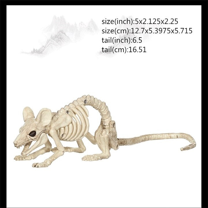 Hot Skeleton animal 100% Plastic Animal Skeleton Bones Horror Halloween Christmas Prop animal Crow Skeleton Decoration New Year acacuss