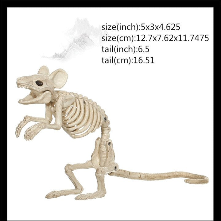 Hot Skeleton animal 100% Plastic Animal Skeleton Bones Horror Halloween Christmas Prop animal Crow Skeleton Decoration New Year acacuss