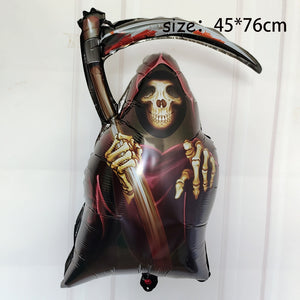 Huge Standing Halloween Pumpkin Ghost Balloons Witch Bat Spider Foil Ballon Inflatable Kids Toys Globos Halloween Party Supplies acacuss