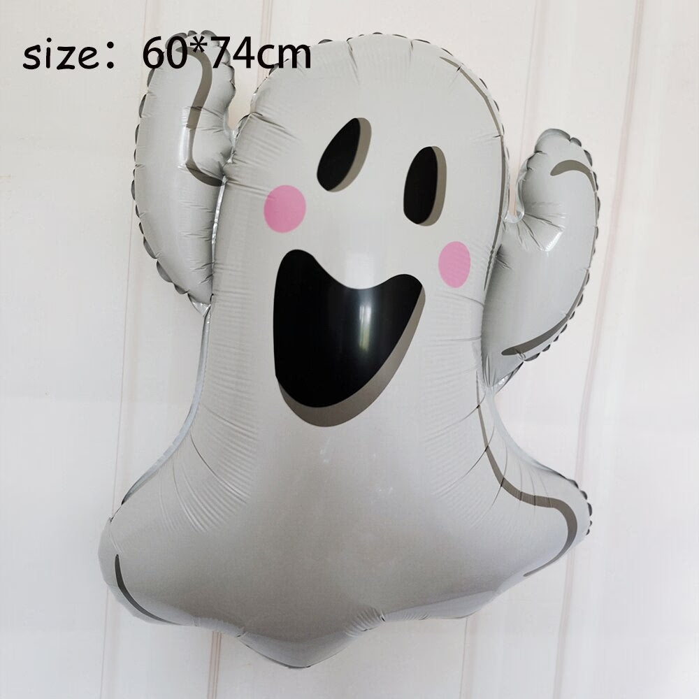 Huge Standing Halloween Pumpkin Ghost Balloons Witch Bat Spider Foil Ballon Inflatable Kids Toys Globos Halloween Party Supplies acacuss