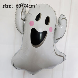 Huge Standing Halloween Pumpkin Ghost Balloons Witch Bat Spider Foil Ballon Inflatable Kids Toys Globos Halloween Party Supplies acacuss