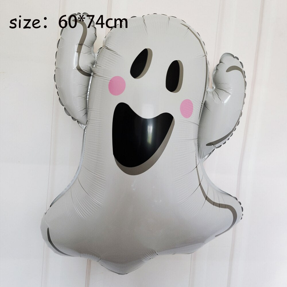 Huge Standing Halloween Pumpkin Ghost Balloons Witch Bat Spider Foil Ballon Inflatable Kids Toys Globos Halloween Party Supplies acacuss