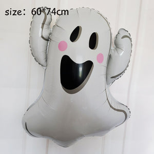 Huge Standing Halloween Pumpkin Ghost Balloons Witch Bat Spider Foil Ballon Inflatable Kids Toys Globos Halloween Party Supplies acacuss