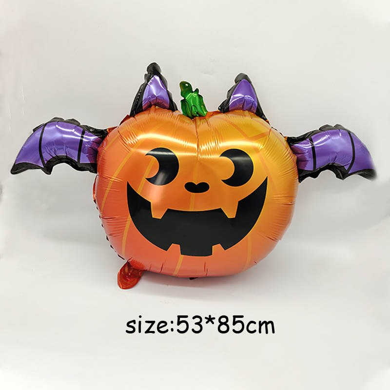 Huge Standing Halloween Pumpkin Ghost Balloons Witch Bat Spider Foil Ballon Inflatable Kids Toys Globos Halloween Party Supplies acacuss