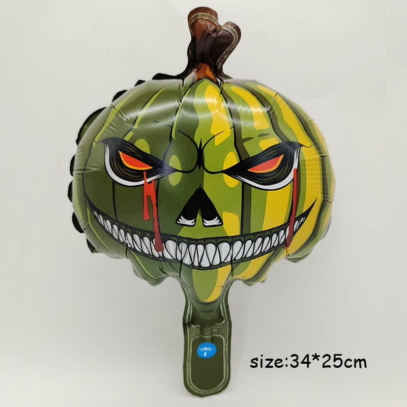 Huge Standing Halloween Pumpkin Ghost Balloons Witch Bat Spider Foil Ballon Inflatable Kids Toys Globos Halloween Party Supplies acacuss
