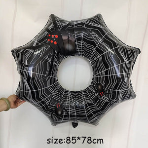 Huge Standing Halloween Pumpkin Ghost Balloons Witch Bat Spider Foil Ballon Inflatable Kids Toys Globos Halloween Party Supplies acacuss