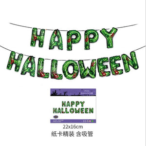 Huge Standing Halloween Pumpkin Ghost Balloons Witch Bat Spider Foil Ballon Inflatable Kids Toys Globos Halloween Party Supplies acacuss