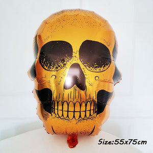 Huge Standing Halloween Pumpkin Ghost Balloons Witch Bat Spider Foil Ballon Inflatable Kids Toys Globos Halloween Party Supplies acacuss