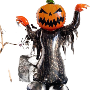 Huge Standing Halloween Pumpkin Ghost Balloons Witch Bat Spider Foil Ballon Inflatable Kids Toys Globos Halloween Party Supplies acacuss