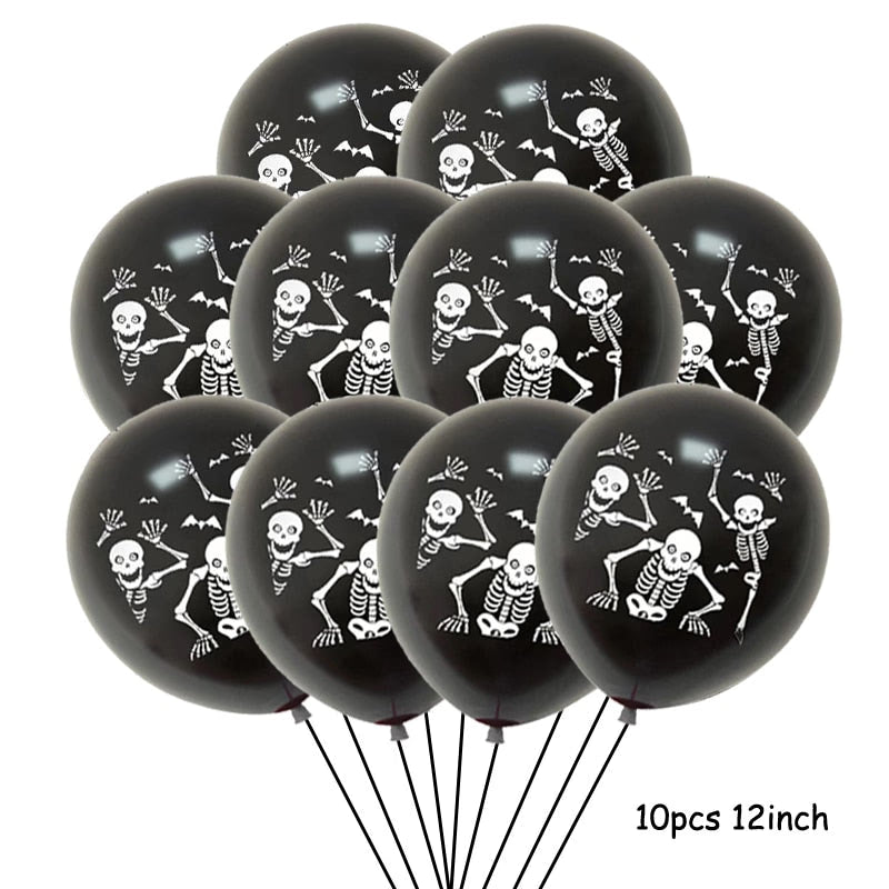 Huge Standing Halloween Pumpkin Ghost Balloons Witch Bat Spider Foil Ballon Inflatable Kids Toys Globos Halloween Party Supplies acacuss
