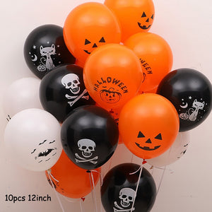 Huge Standing Halloween Pumpkin Ghost Balloons Witch Bat Spider Foil Ballon Inflatable Kids Toys Globos Halloween Party Supplies acacuss