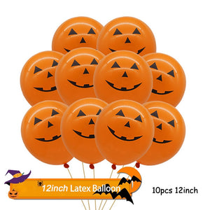 Huge Standing Halloween Pumpkin Ghost Balloons Witch Bat Spider Foil Ballon Inflatable Kids Toys Globos Halloween Party Supplies acacuss