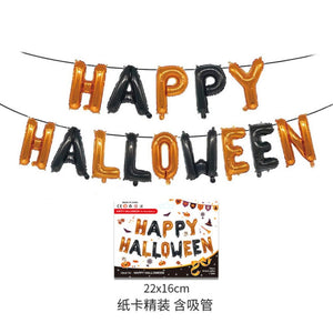 Huge Standing Halloween Pumpkin Ghost Balloons Witch Bat Spider Foil Ballon Inflatable Kids Toys Globos Halloween Party Supplies acacuss