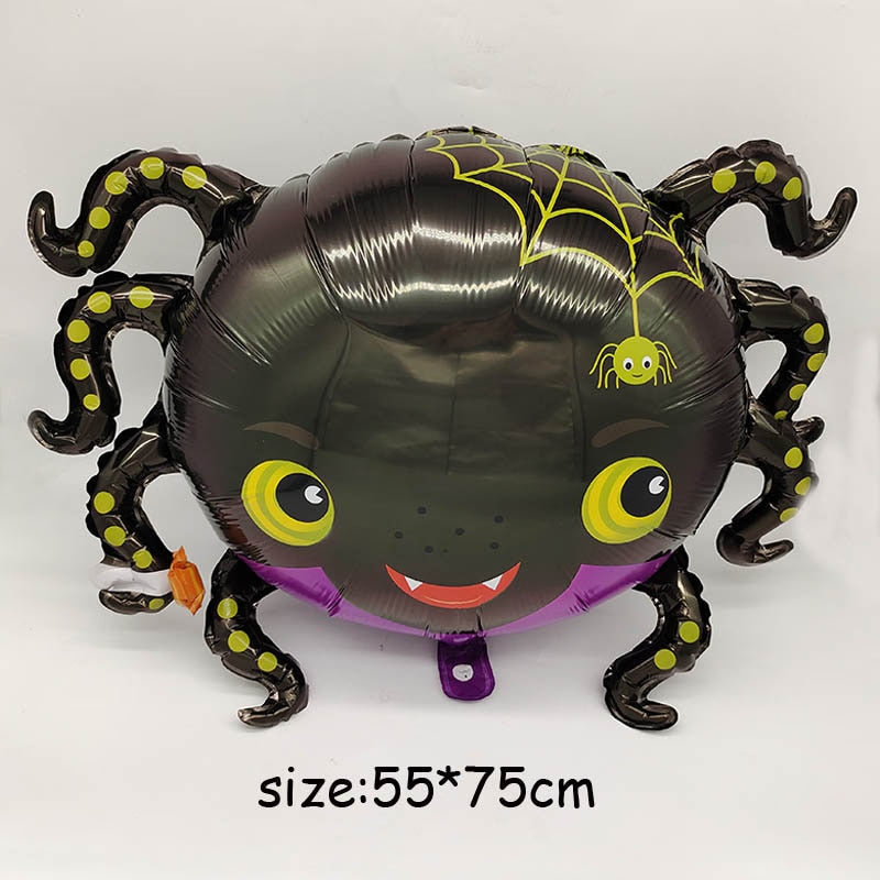 Huge Standing Halloween Pumpkin Ghost Balloons Witch Bat Spider Foil Ballon Inflatable Kids Toys Globos Halloween Party Supplies acacuss