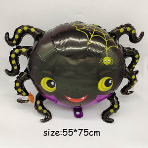 Huge Standing Halloween Pumpkin Ghost Balloons Witch Bat Spider Foil Ballon Inflatable Kids Toys Globos Halloween Party Supplies acacuss