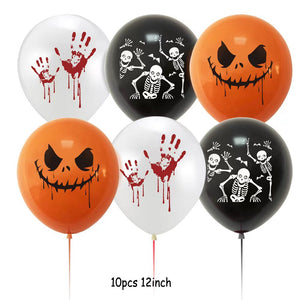 Huge Standing Halloween Pumpkin Ghost Balloons Witch Bat Spider Foil Ballon Inflatable Kids Toys Globos Halloween Party Supplies acacuss