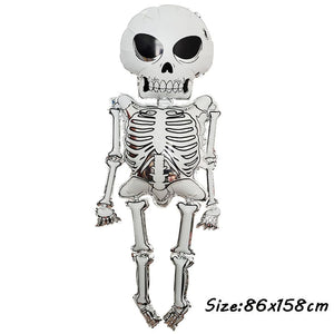 Huge Standing Halloween Pumpkin Ghost Balloons Witch Bat Spider Foil Ballon Inflatable Kids Toys Globos Halloween Party Supplies acacuss