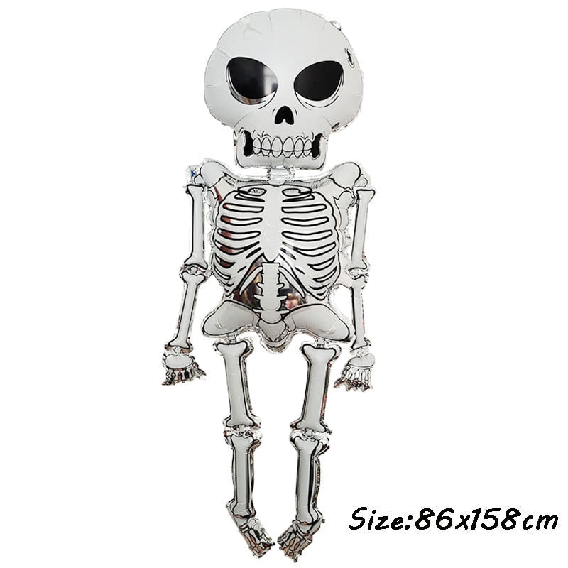 Huge Standing Halloween Pumpkin Ghost Balloons Witch Bat Spider Foil Ballon Inflatable Kids Toys Globos Halloween Party Supplies acacuss
