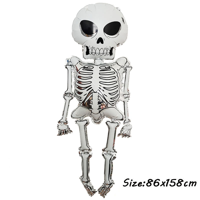 Huge Standing Halloween Pumpkin Ghost Balloons Witch Bat Spider Foil Ballon Inflatable Kids Toys Globos Halloween Party Supplies acacuss