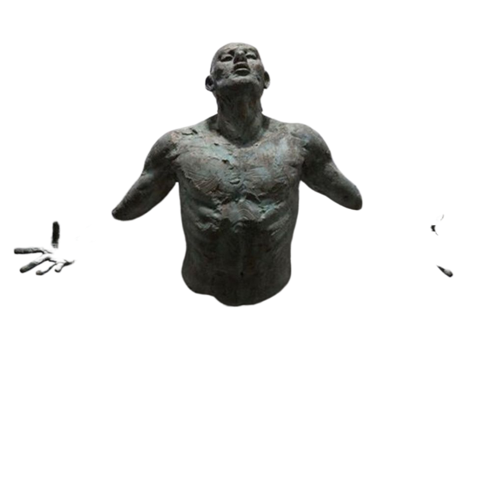 Imitation Copper Resin Ornament Abstract Character Wall Art Climbing Man 3D Through Wall Statue Sculpture acacuss