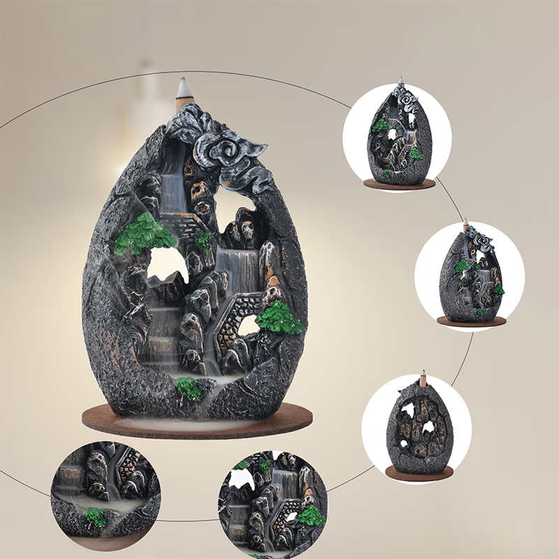 Incense Burner Backflow for Cones & Sticks - acacuss