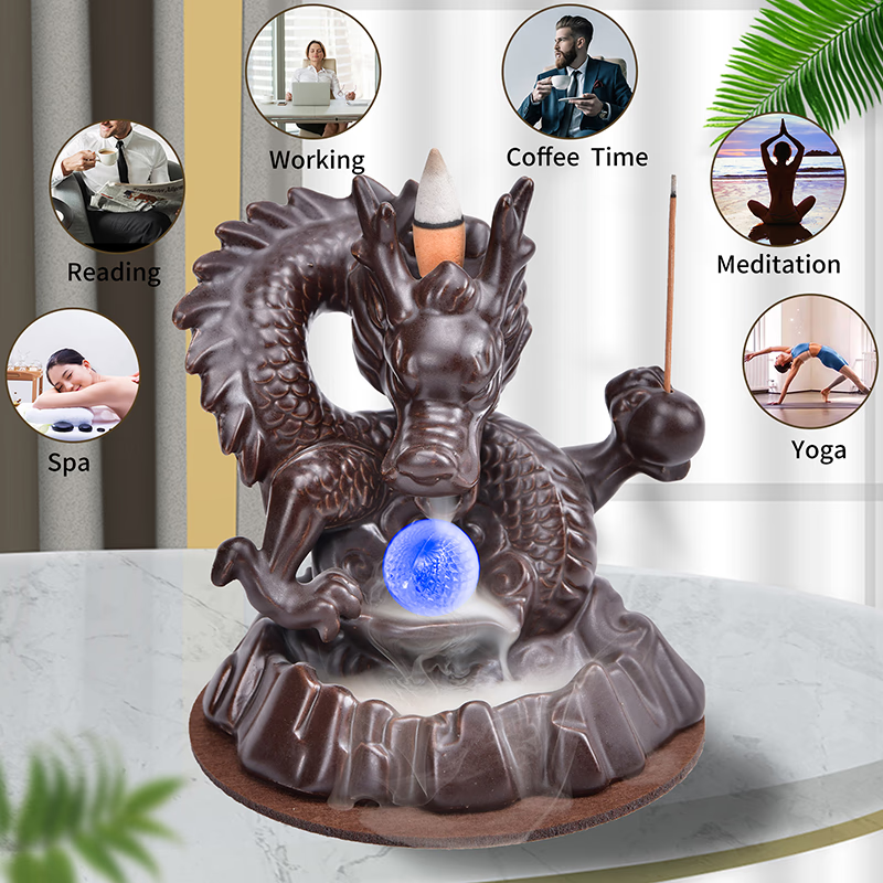 Incense Burner Dragon - acacuss