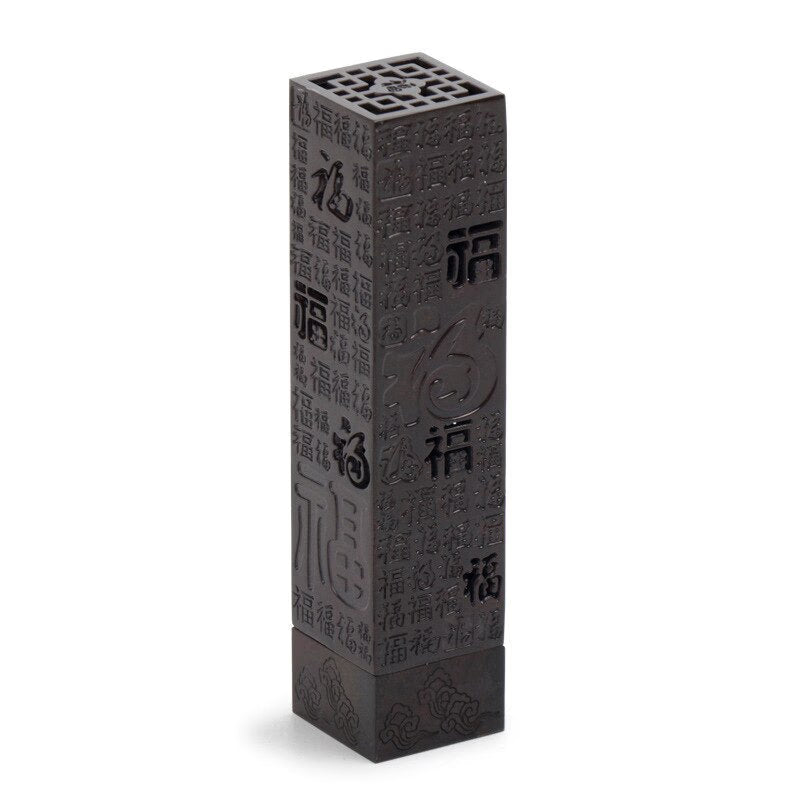 Incense Burner Retro Vertical Relief Craft Hollow Carving Dragon Phoenix Pillar Spice Incense Holder Office Home Accessories acacuss