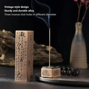 Incense Burner Retro Vertical Relief Craft Hollow Carving Dragon Phoenix Pillar Spice Incense Holder Office Home Accessories acacuss