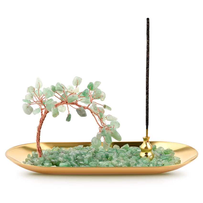 Incense Holder Crystal Incense Burner Holder 7 Chakra Crystal Incense Sticks Holder Incense Trays for Wealth & Luck Home Garden acacuss