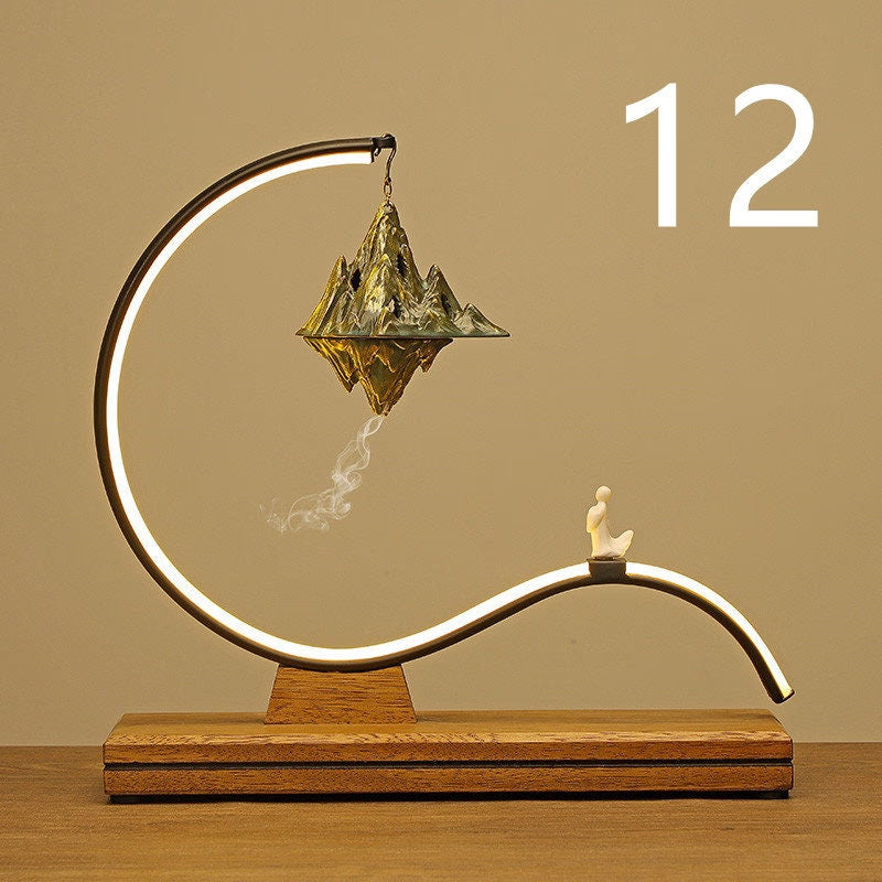 Incense Stick Holder Buddha Decoration Ceramic Burner Handmade - Creative Hanging Backflow Aromatherapy Burner Zen Living Room Home - ACACUSS