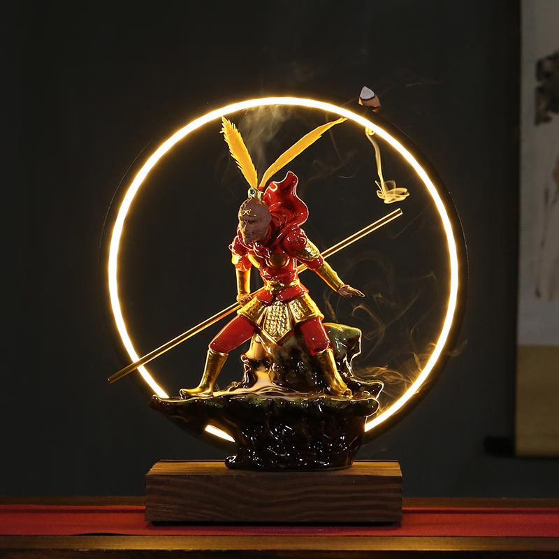 Incense Waterfall Burner With Led Lighting - acacuss