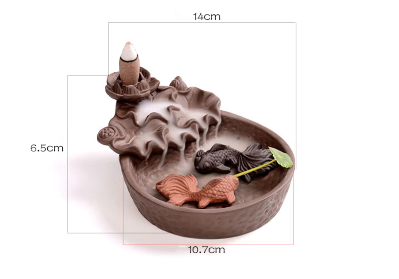 Incense Waterfall - Incense Burner for Cones Fish - acacuss