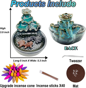 Incense Waterfall - Incense Burner for Cones Fish - acacuss