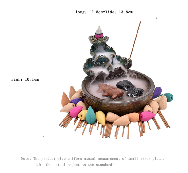 Incense Waterfall - Incense Burner for Cones Fish - acacuss