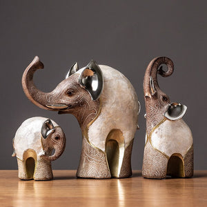 India Style Sculpture Resin Animal Modern Elephant Statues Office Desktop Home Room Decoration Figurine Retro Figures Decorative acacuss