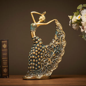 Indian dancers desktop ornaments modern simple luxury home creative wine cabinet decorations resin crafts decorations acacuss